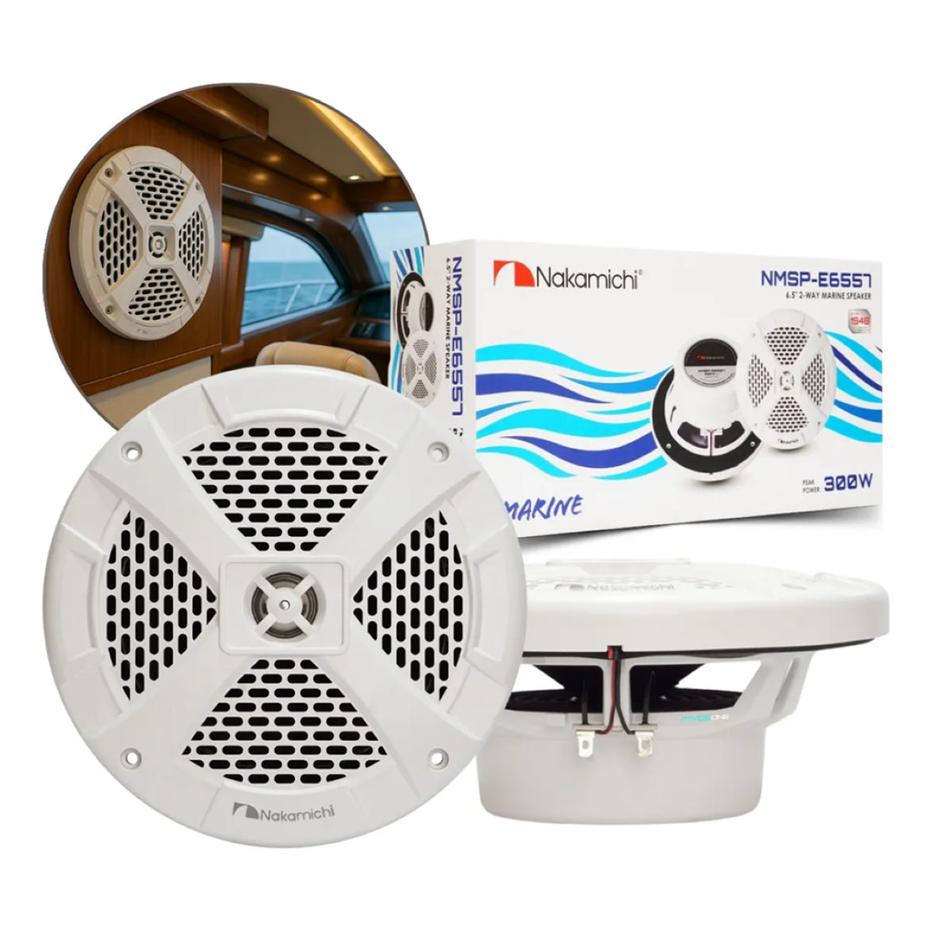 Par Alto Falante Nakamichi Coaxial Nautico 6 Pol 60w Rms