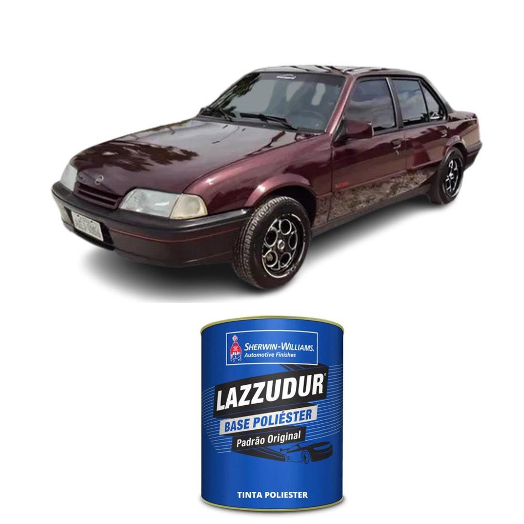 TINTA AUTOMOTIVA POLIESTER VERMELHO SCHUMANN PEROLIZADO 1994 GM 900ML LAZZUDUR em Oferta na Shopee