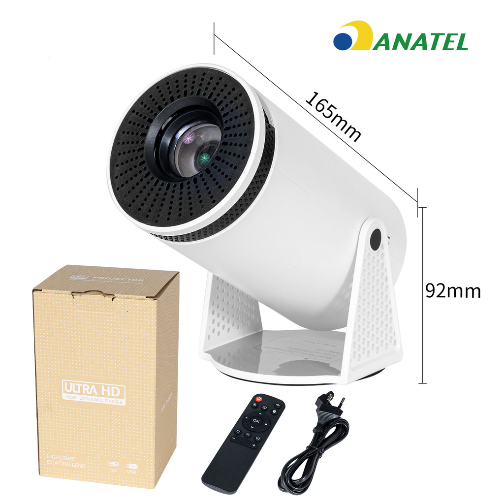 Projetor 4K HD 150 Polegadas Celular, Tv B0x, Xbox, PS, Pc, Wifi e Bluetooth HY300 Magcubi...