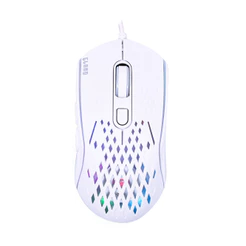 Mouse Gamer Clanm Slits V2, RGB, 7200 DPI, 7 Botoes, Branco, SNOW SLITS