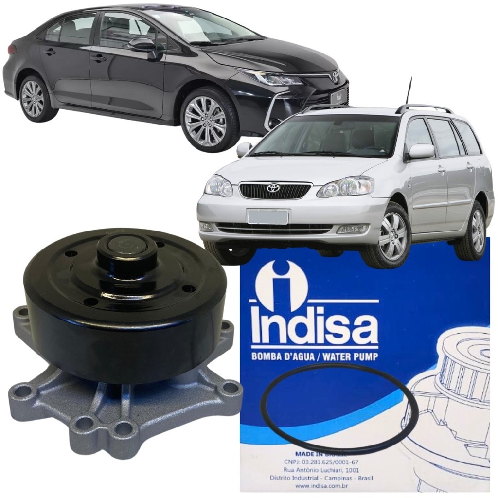 Bomba Água Indisa Para Toyota Corolla 1.6 1.8 E Fielder 1.8 em Oferta na Shopee