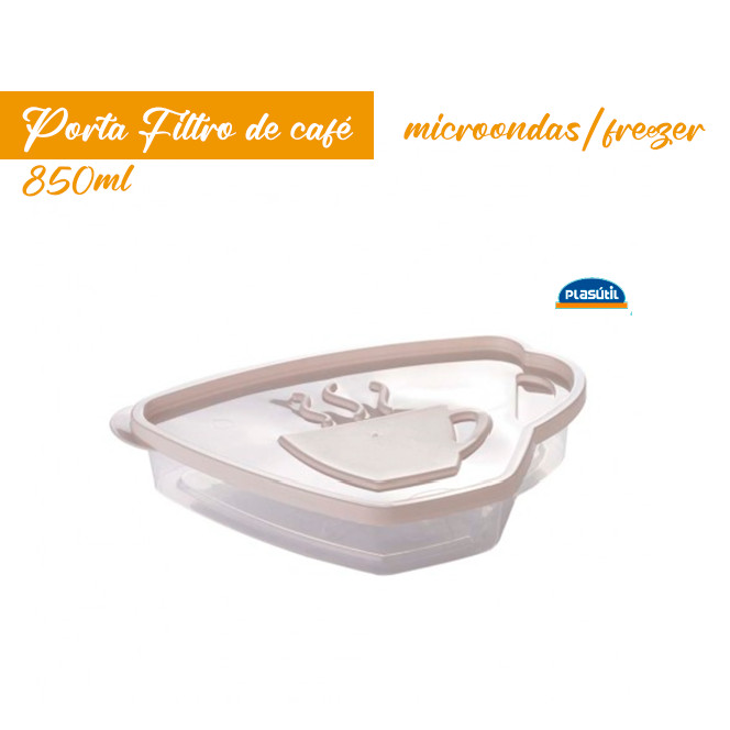 Porta Filtro De Café 850ml Plasútil Original em Oferta na Shopee