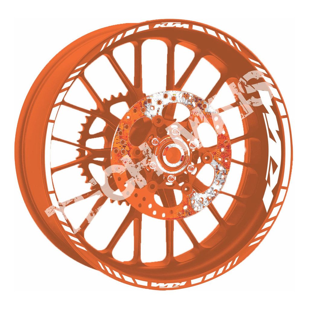 Kit Adesivo Refletivo De Roda Moto Ktm 390 Duke 17'17