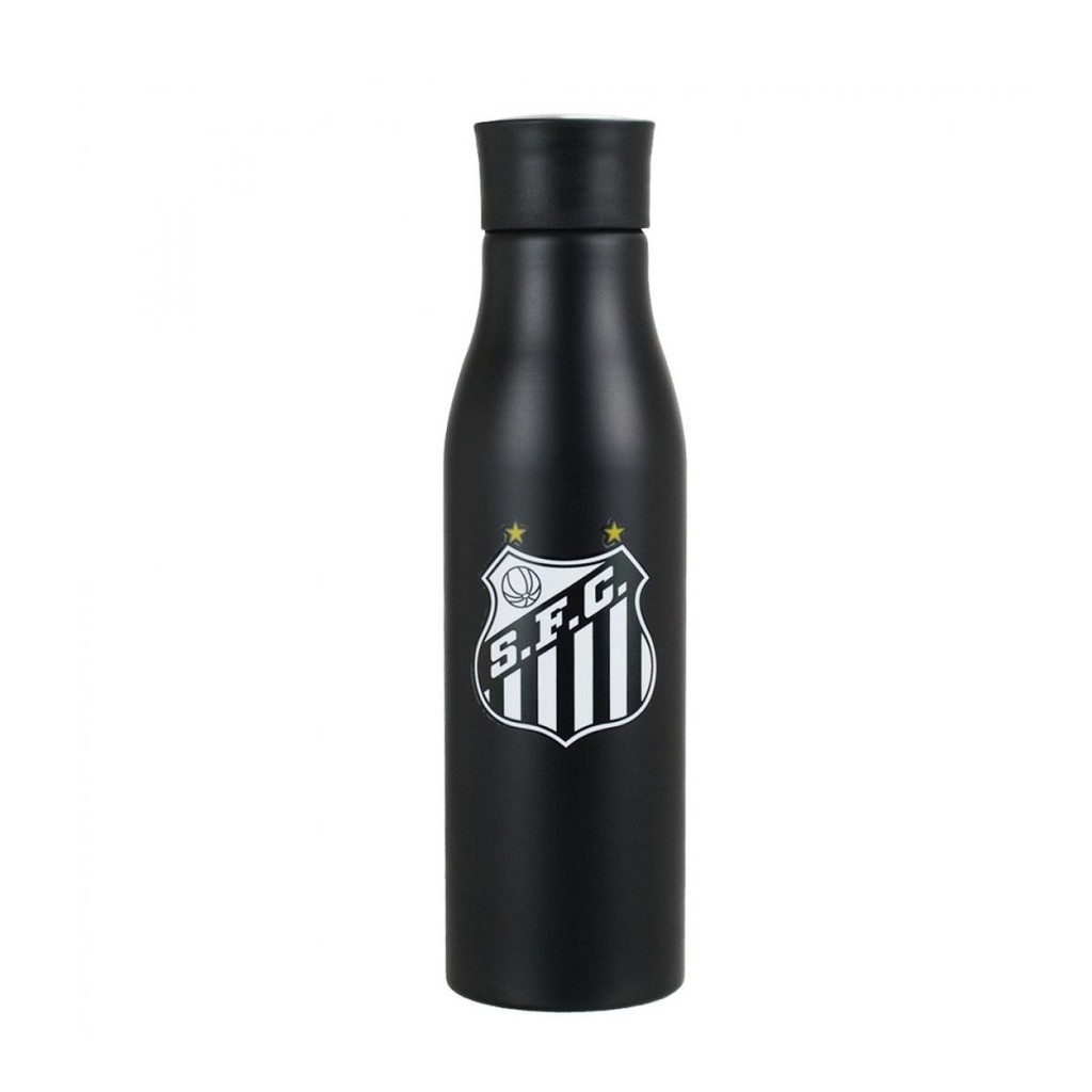Garrafa Santos Alumínio 600ml Alça Esporte