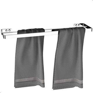 Porta Toalha Duplo Toalheiro Suporte Banheiro Cromado Max em Oferta na Shopee