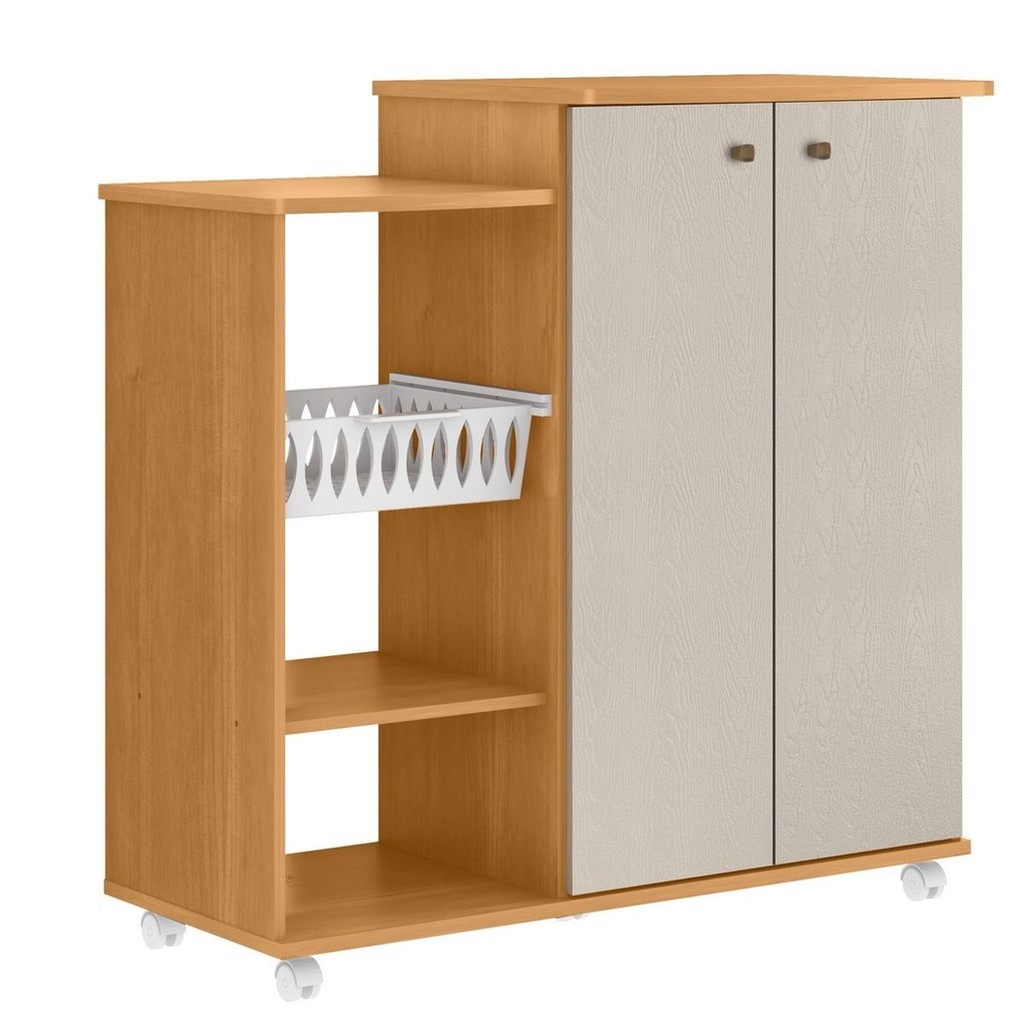 Armário Multiuso Pratico 2 Portas Cozinha Moderna Fruteira Premium Balcão Área Gourmet Lux...