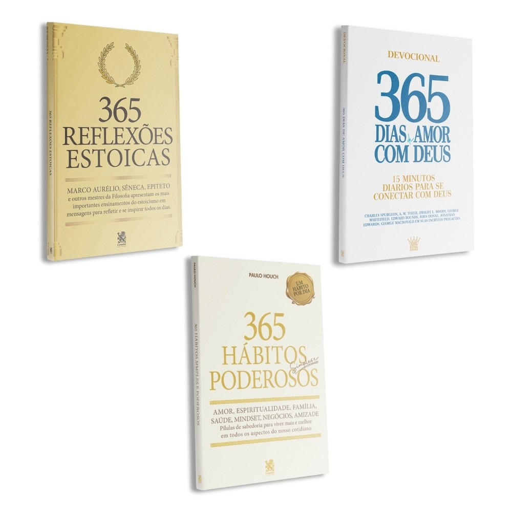Combo 365 Dias - Kit com 3 Livros Devocional em Oferta na Shopee