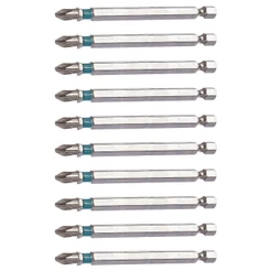 Bits Longo Phillips 1/4 POL 90 mm PH2 com 10 Peças GROSS