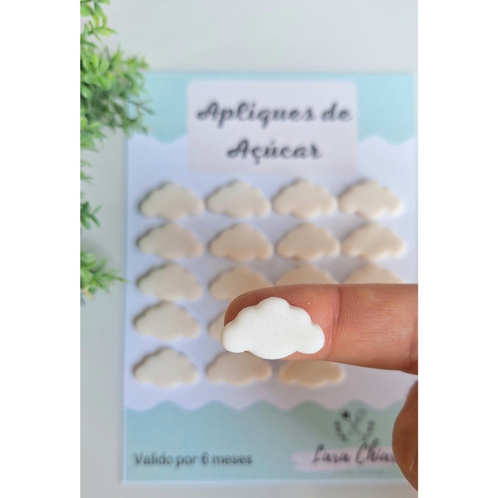 Apliques de açúcar / confeitos de açúcar nuvem P em Oferta na Shopee