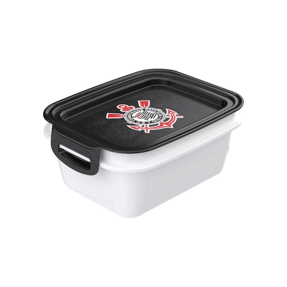 Marmita de Plástico 850ml - Corinthians - Oficial Plasutil - Home & Living