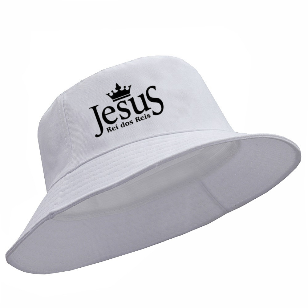 Chapéu Bucket Hat Jesus Rei dos Reis em Oferta na Shopee