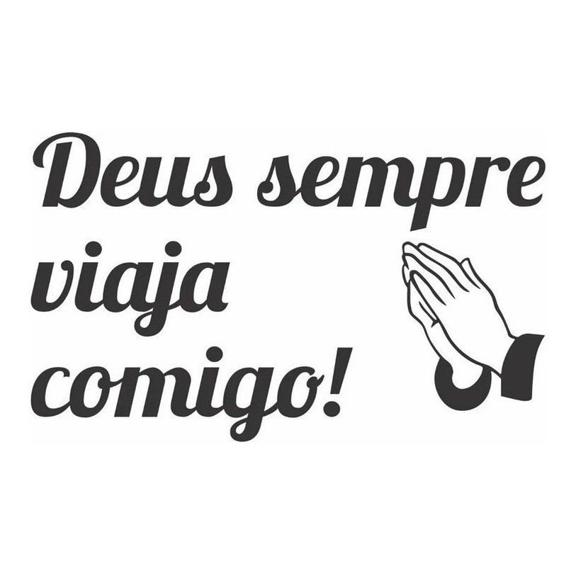 Adesivo Carro Moto Tanque Deus Sempre Viaja Comigo 18x10cm em Oferta na Shopee