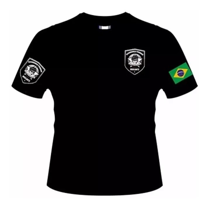 Camisa Camiseta Segurança Privada  Vigilante Otima Qualidade Serviço 100% ALGODÃO EGIPCIO PREMIUM