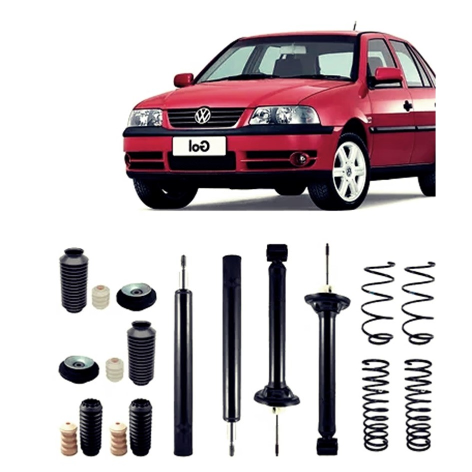 Kit Suspensão Completa – 4 Amortecedores + 4 Molas + Kit Batente – Gol G6 (2015 • 2016 • 2017)