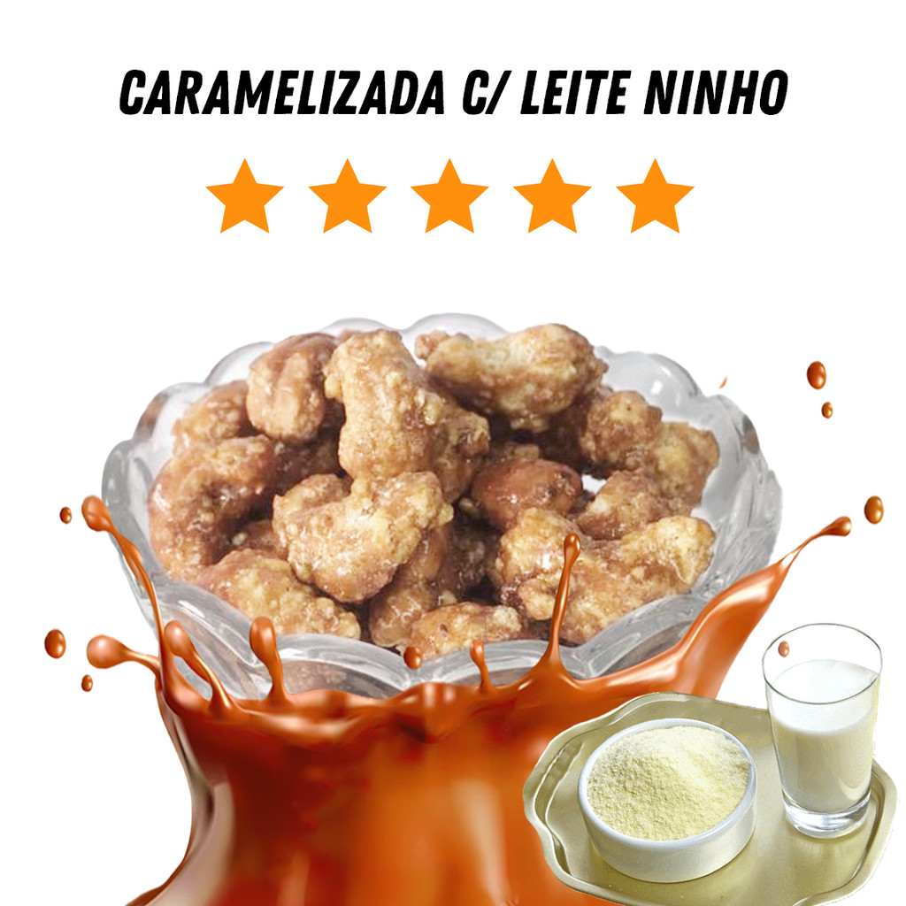 Castanha de Caju Caramelizada com Ninho  - P&P