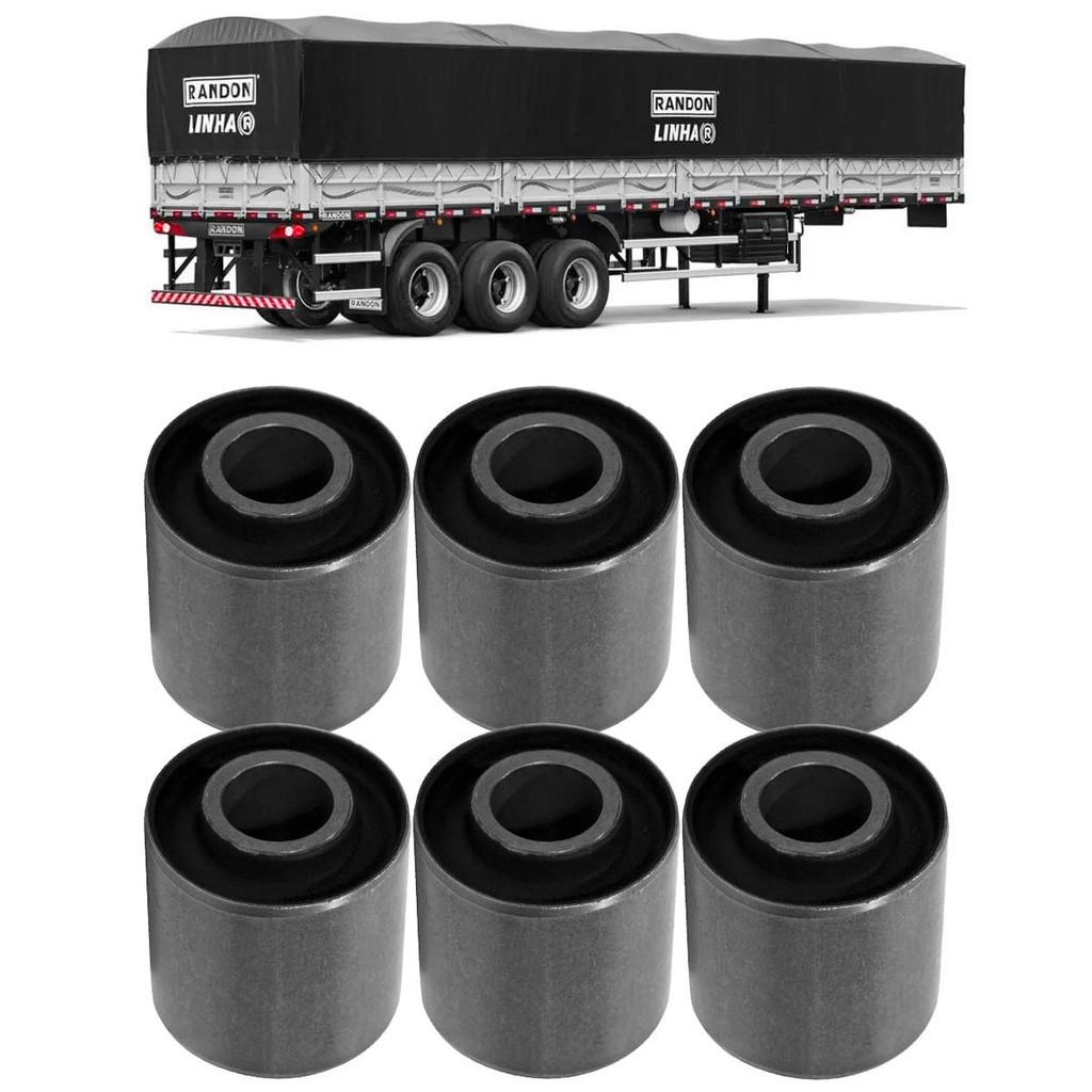 Kit 6 Bucha Tensor Carreta Randon 2000 Mecânica Lub-free