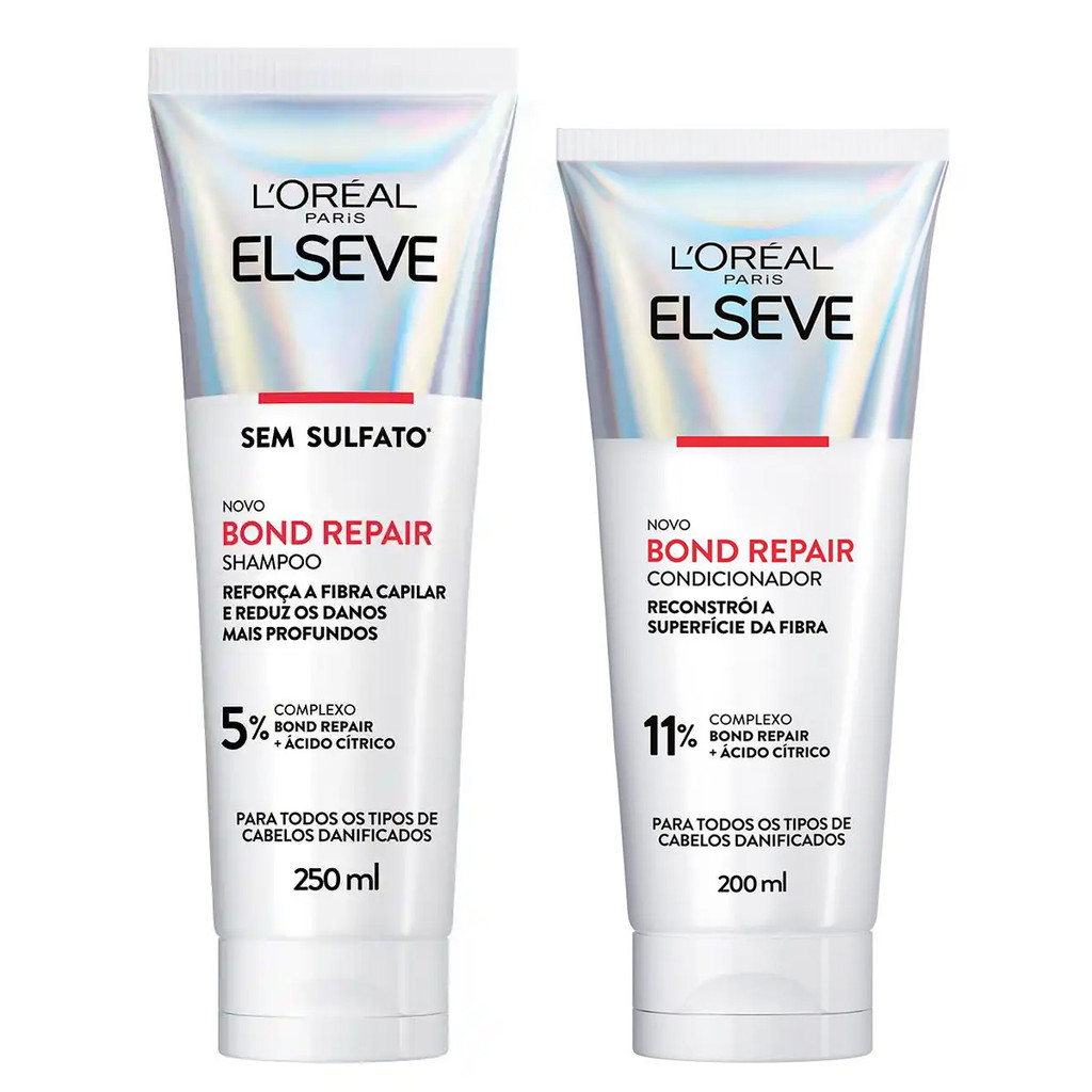 KIT ELSEVE SHAMPOO + COND BOND REPAIR CABELOS DANIFICADOS em Oferta na Shopee