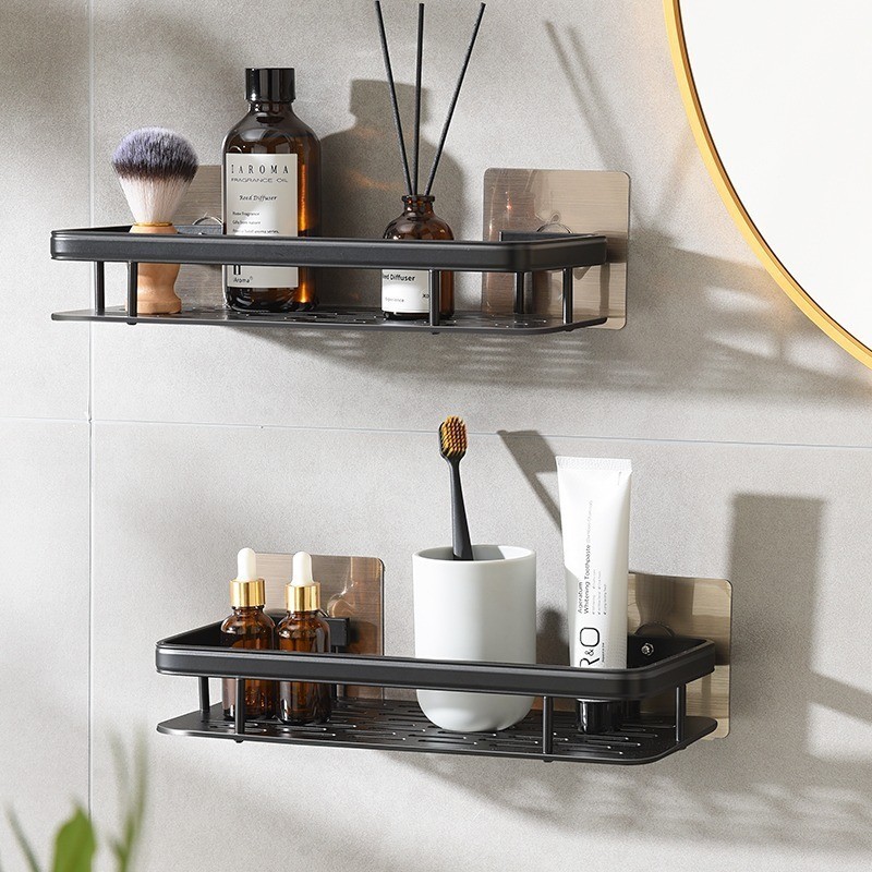 1/2/3 Suporte Banheiro Prateleira Rack Organizador Adesivo Sem Furo Para Parede Premium Qualidade