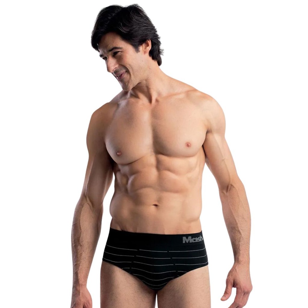 Kit Com 2 Cuecas Slip Microfibra Sem Costura Mash