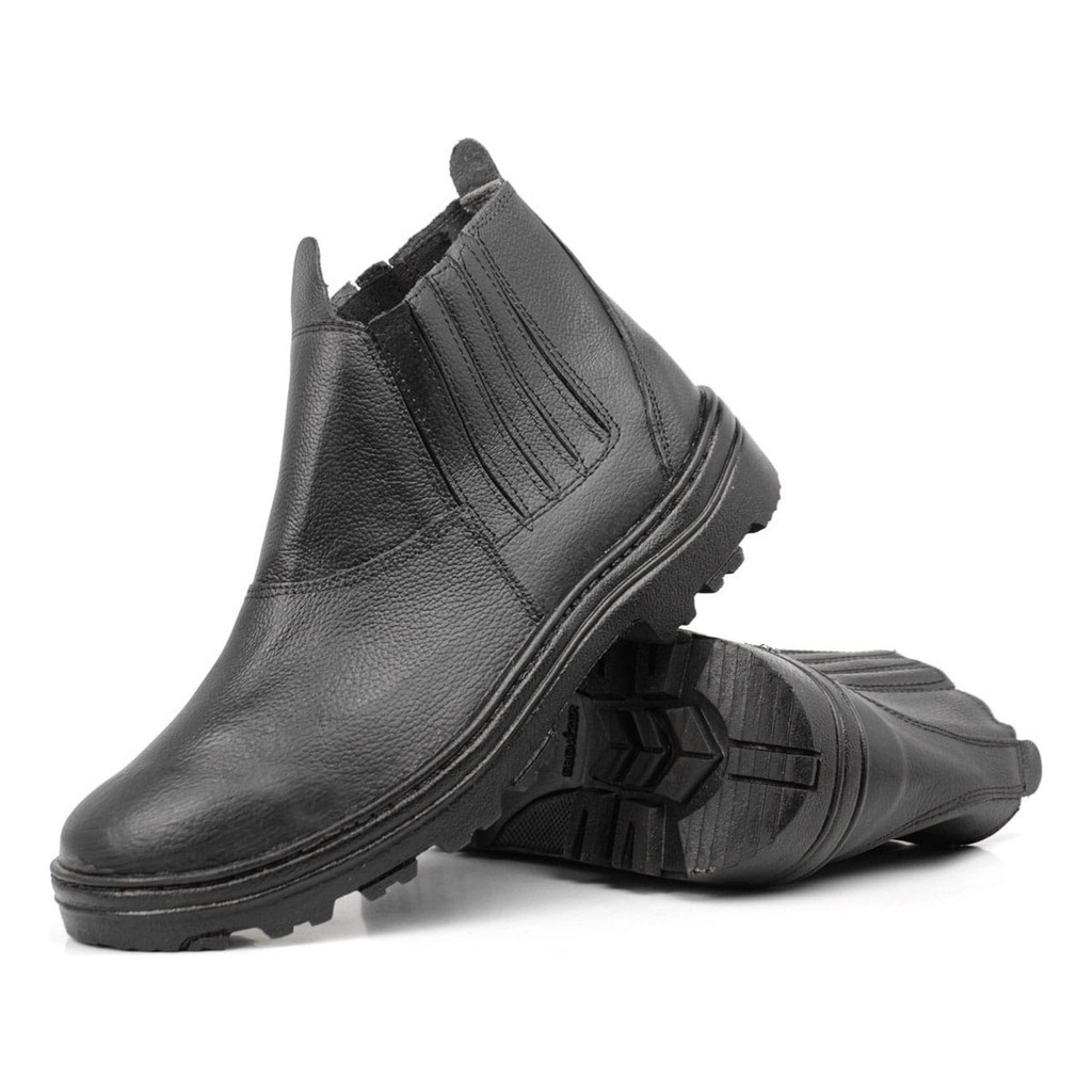 Botina De Segurança Para Trabalho Bota De Couro Sem Biqueira