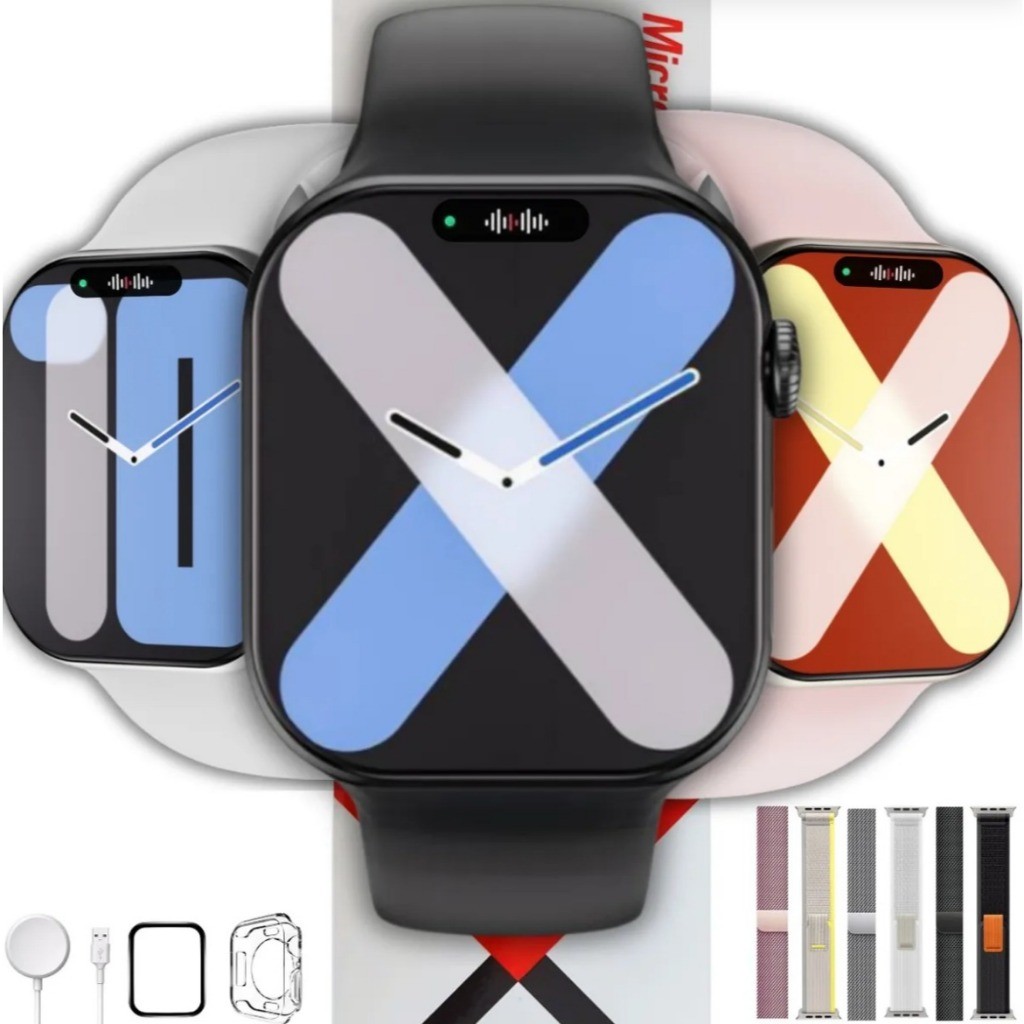 Relógio Smartwatch W10 Pro 46mm Responde Whatsapp Microwear Serie 10 Amoled NFC Chatgpt Gps + Brindes