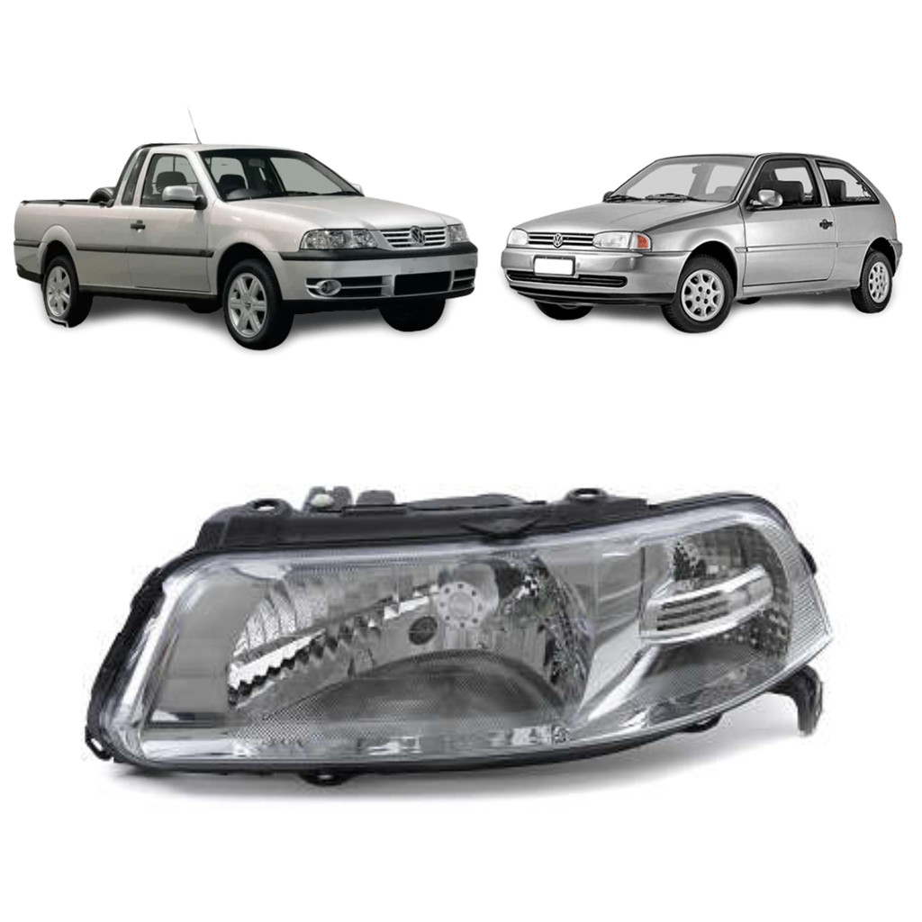 Farol Arteb H4 Gol Voyage Saveiro G3 1999 2000 2001 2002 2003 2004 2005 Lado Esquerdo em Oferta na Shopee