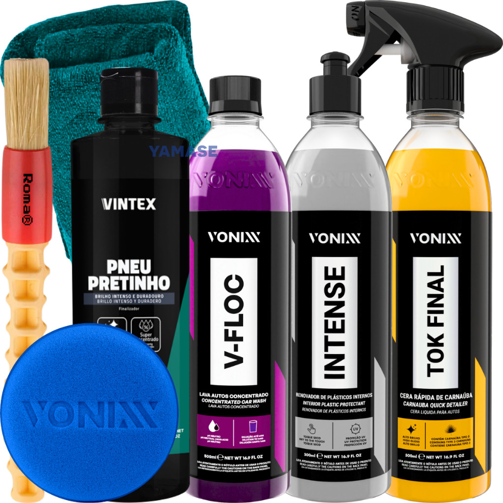 Kit Shampoo V-Floc Cera Tok Final Revitalizador Intense Pneu Pretinho Vonixx em Oferta na Shopee