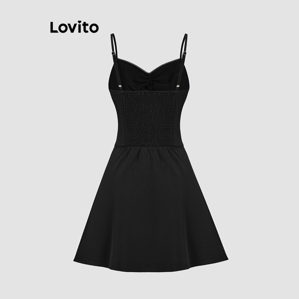 Detalhes do Lovito Vestido Casual De Verão/Primavera Com Laço Para Mulheres L112ED683