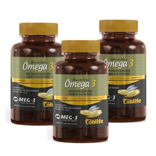 Kit 3 und Ômega 3 1000mg c/60 caps Gelatinosa Conlife em Oferta na Shopee