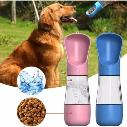 Garrafa De Água 2 Em 1 Portátil Para Gatos Cães E Dispensador Multifuncional em Oferta na Shopee