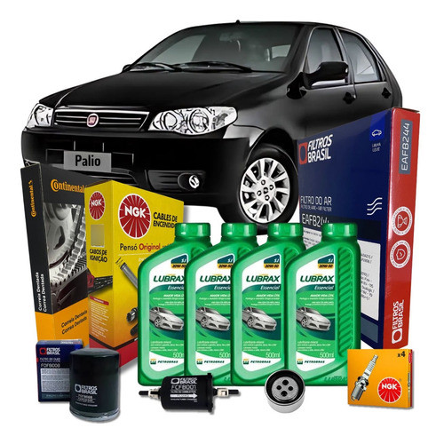 Kit Revisão Fiat Palio / Siena 1.0 8V Fire 2004 2005 2006 2007 2008 Lubrax 20W50 em Oferta na Shopee