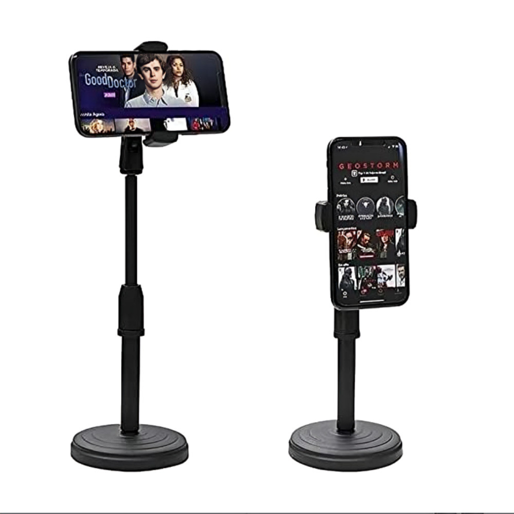 Kit 2 Suporte Tripé Para Mesa Celular Mini Pedestal Ajustável 360° Envio Imediato