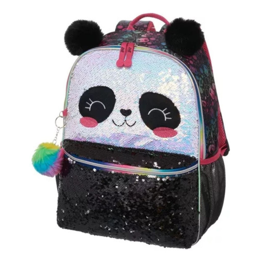 Mochila Costas Panda Pack Me Orelinha 3D Escolar Infantil Pacific