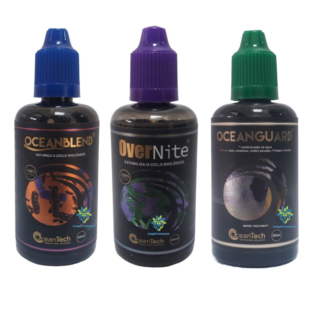 Kit 50ml Ocean Blend + Over Nite + Ocean Guard Ocean Tech
