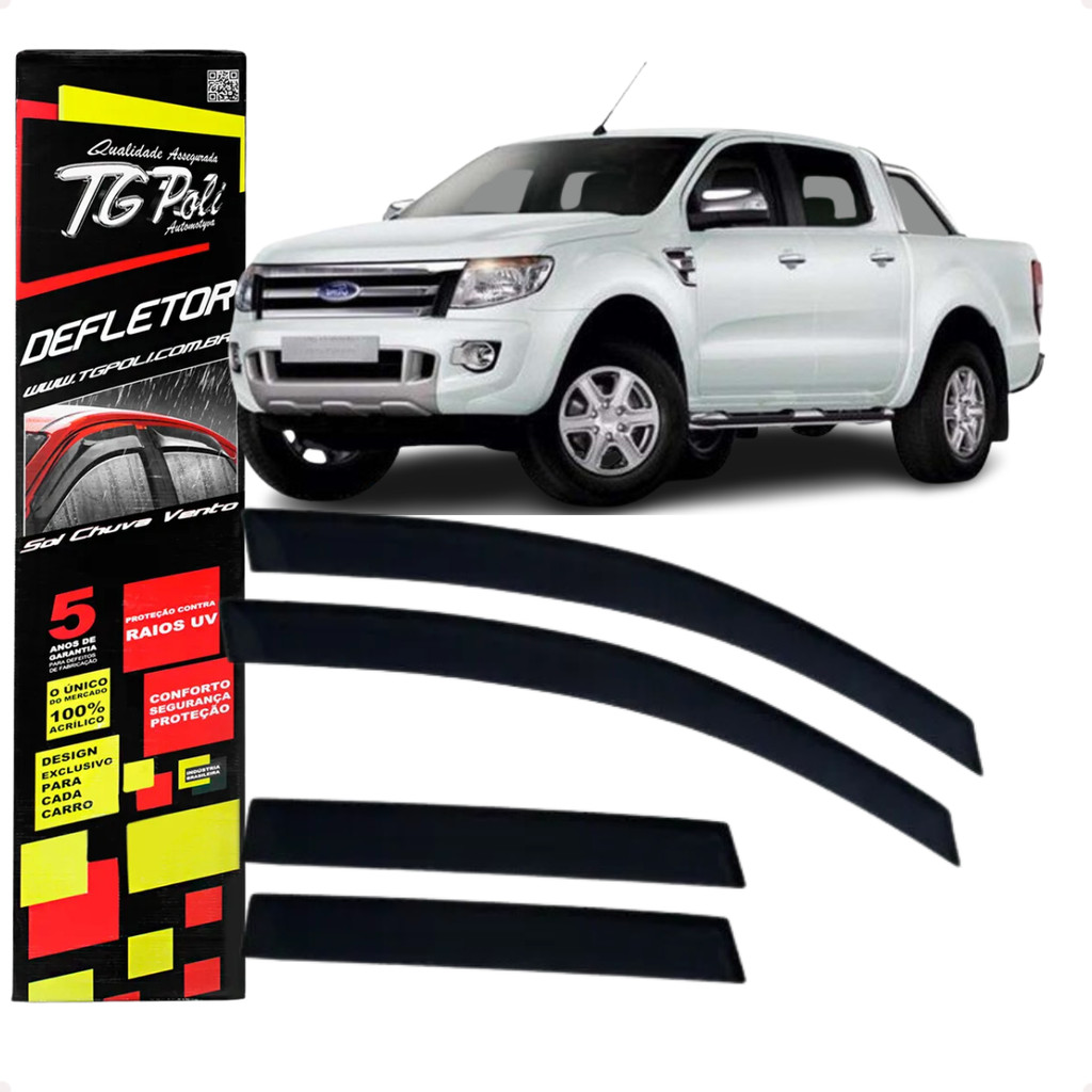 Calha de Chuva Defletor Ford  Ranger 2013 A 2023 4 Portas Original TG Poli