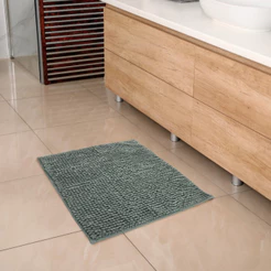Tapete Chenille Pipoca/ Macarrão 40x100cm Antiderrapante