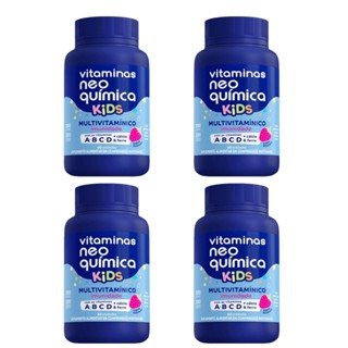 Kit 04 Vitamina Kids Sabor Morango 60 Comp - Neo Química em Oferta na Shopee