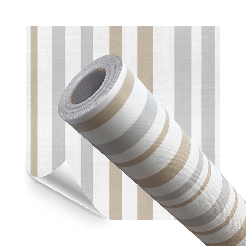 Adesivo PVC tipo Papel de Parede Lavavel Listrado Bege e Cinza 500x60cm em Oferta na Shopee