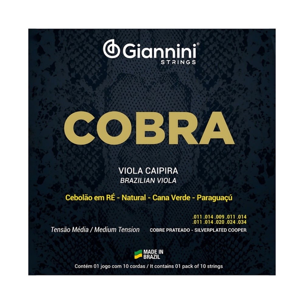 ENCORDOAMENTO GIANNINI GESVM VIOLA COBRA PRATEADO MEDIA