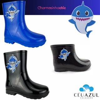 Bota Infantil Galocha Charmosinha Menino Tubarão Baby Shark Confortável em Oferta na Shopee