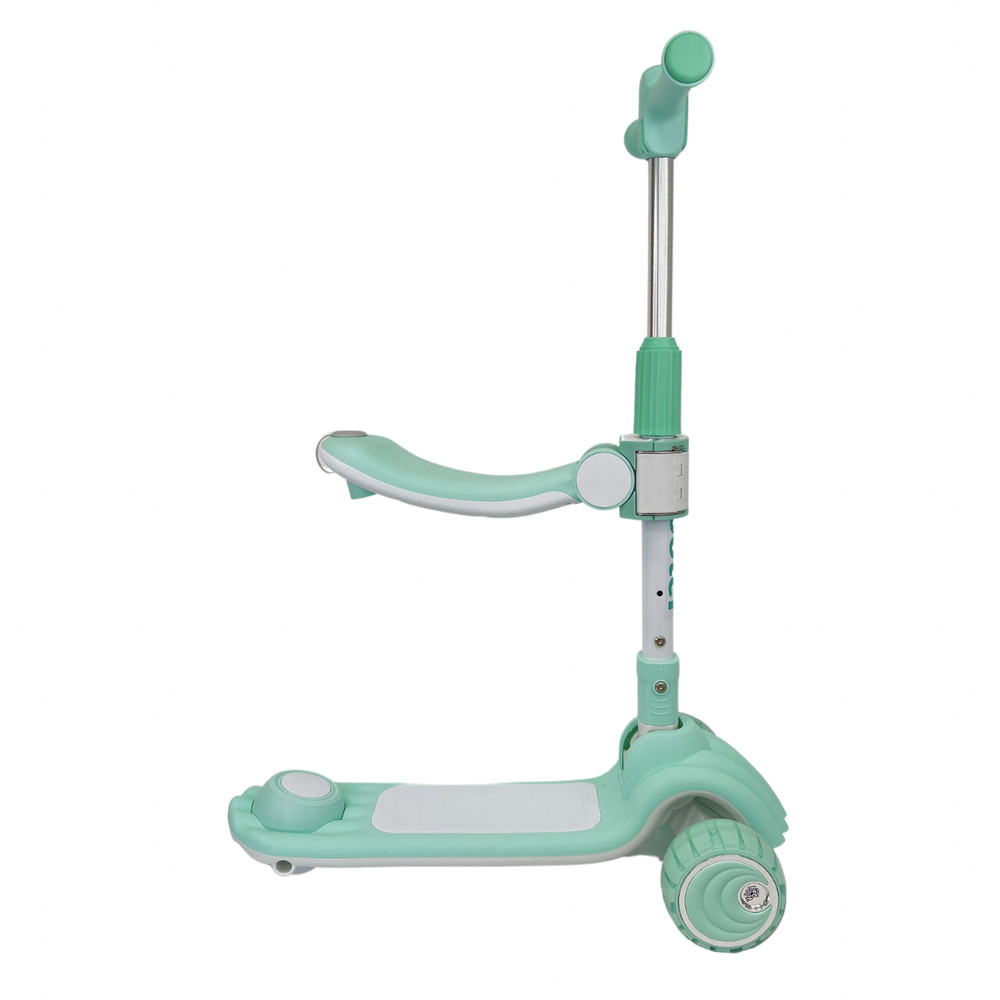 Patinete Infantil 2 em 1 com assento, luz e música Velorad Kids Z-Rader Verde
