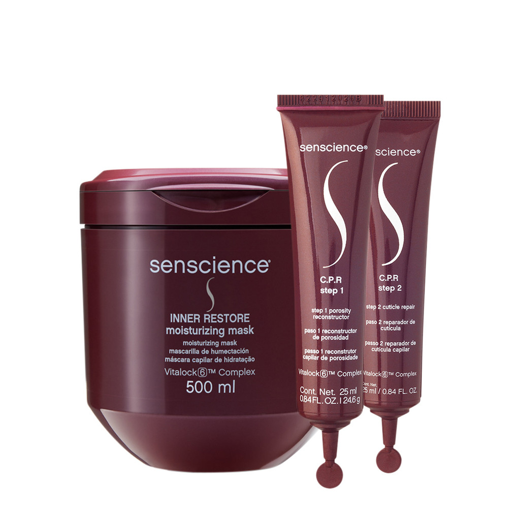 Kit Senscience Inner Restore Máscara 500g e C.P.R. Ampola (2 produtos) em Oferta na Shopee