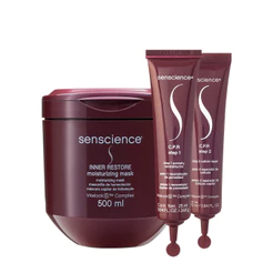 Kit Senscience Inner Restore Máscara 500g e C.P.R. Ampola (2 produtos)