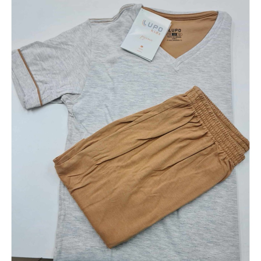 Pijama Curto com Shorts Juvenil Verão Algodão Lupo 20000