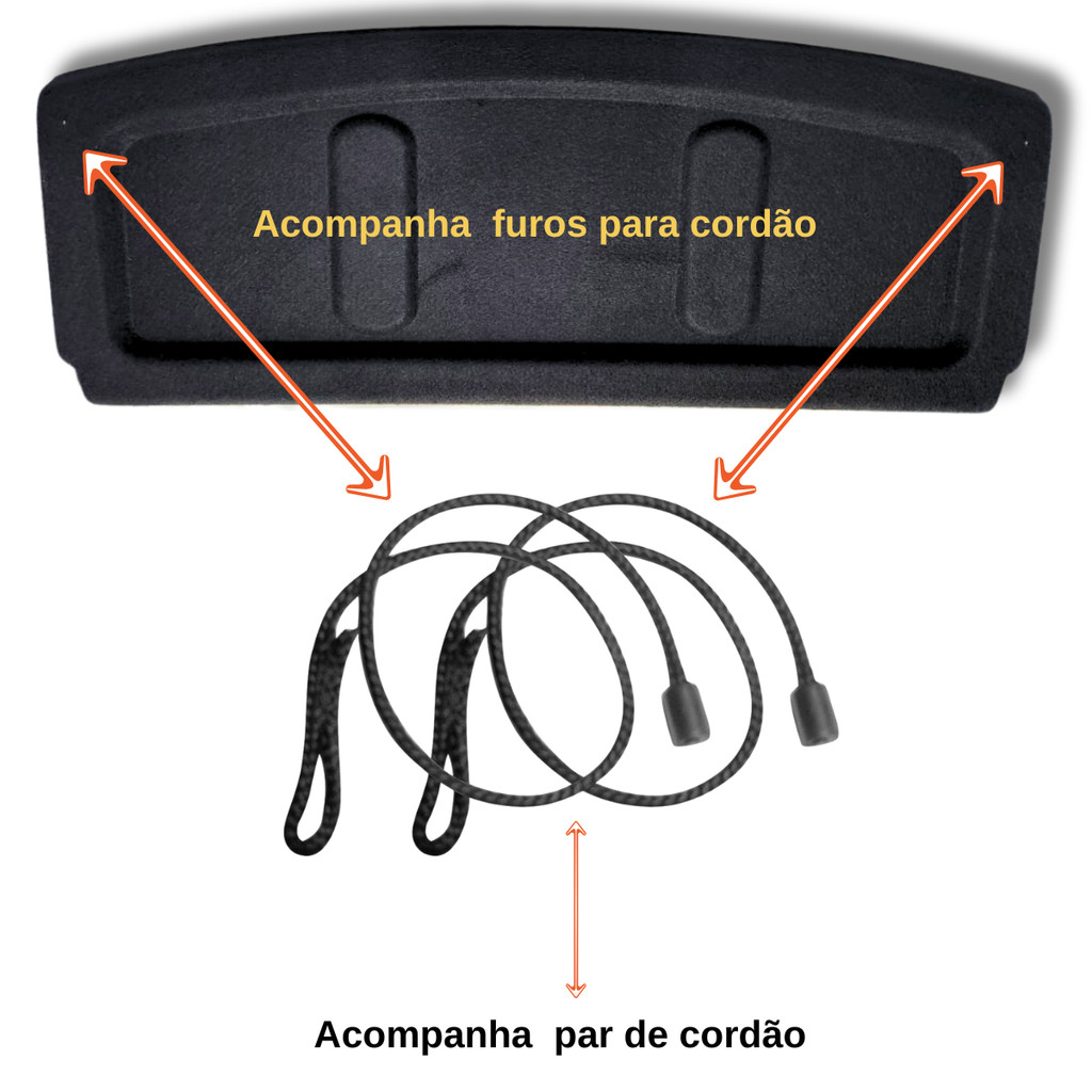 Tampão Bagagito Hb20 18/23 Carpete Modelo Original + Cordão — imagem 2 de 2