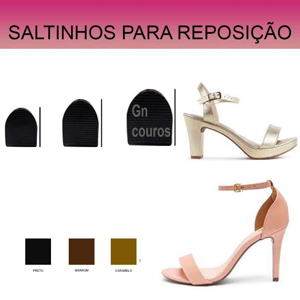 saltinho para salto feminino 3 pares e1 cola rapida fixar