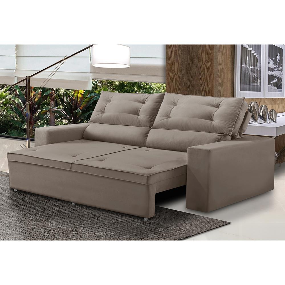 Sofá Retrátil e Reclinável 2 lugares com Molas 1,50m Lais Suede Adonai Estofados