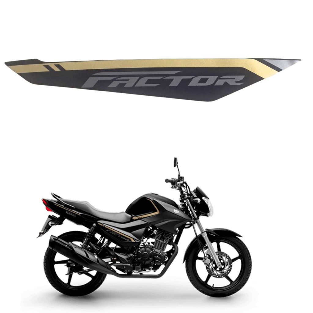 Adesivo Gráfico Tampa Lateral Direito Ybr Factor 150 Preto Dourado 2024 Original Yamaha