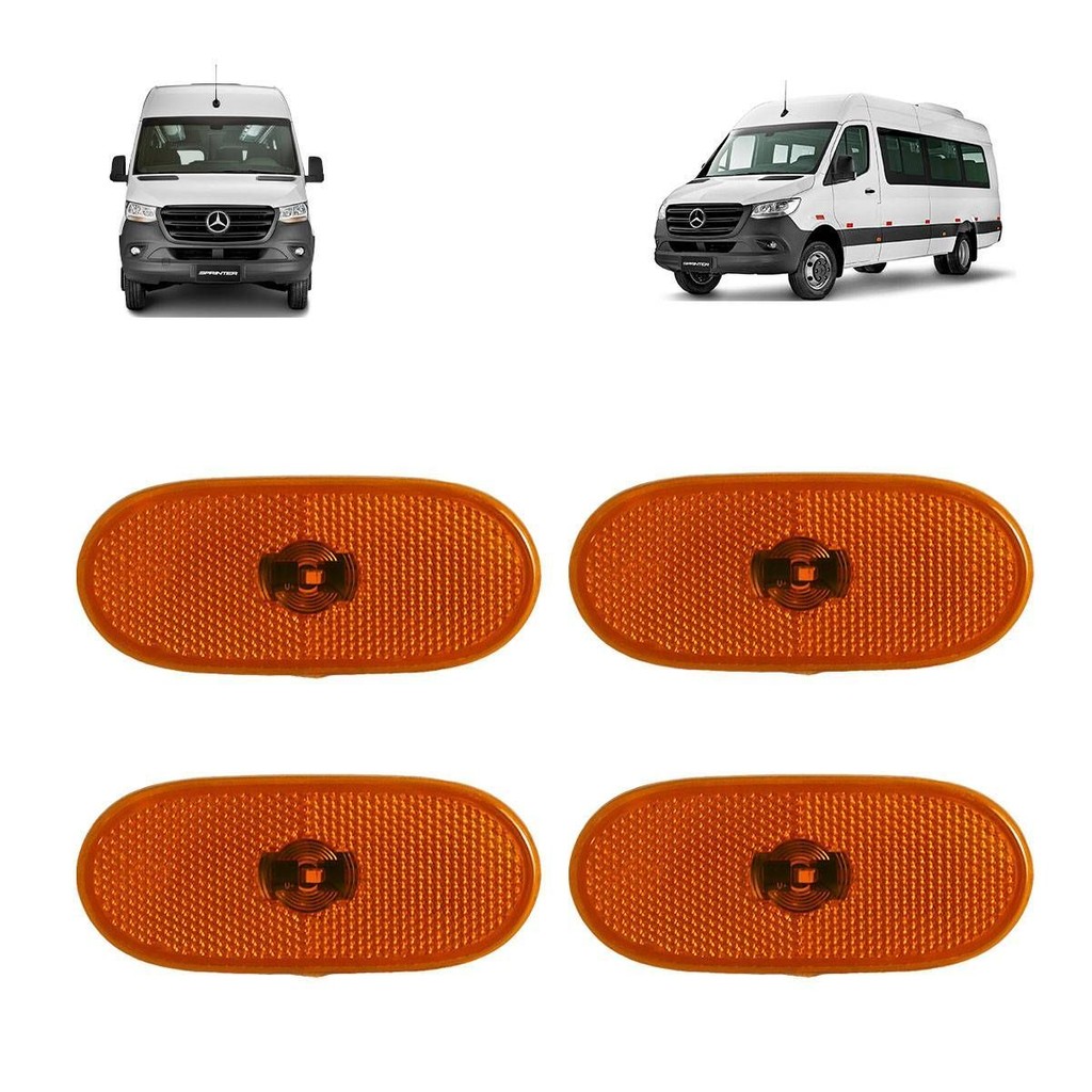 KIT 4 PISCA LATERAL FRISO MERCEDES BENZ SPRINTER 2020 A 2024