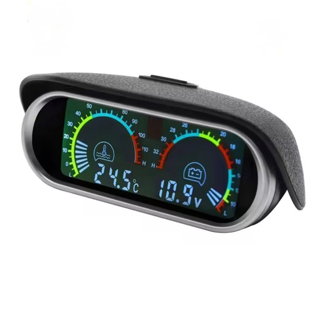 Medidor Automotivo Voltímetro e Marcador de Temperatura Digital Alta Precisão LED Knup KP-S143 em Oferta na Shopee